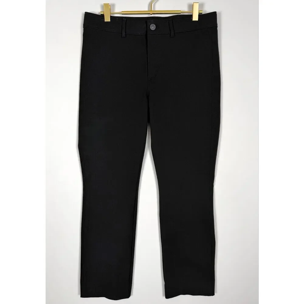 AYR The Daily Dose Black Stretch Straight Leg Cropped Pants Size 29 Classic